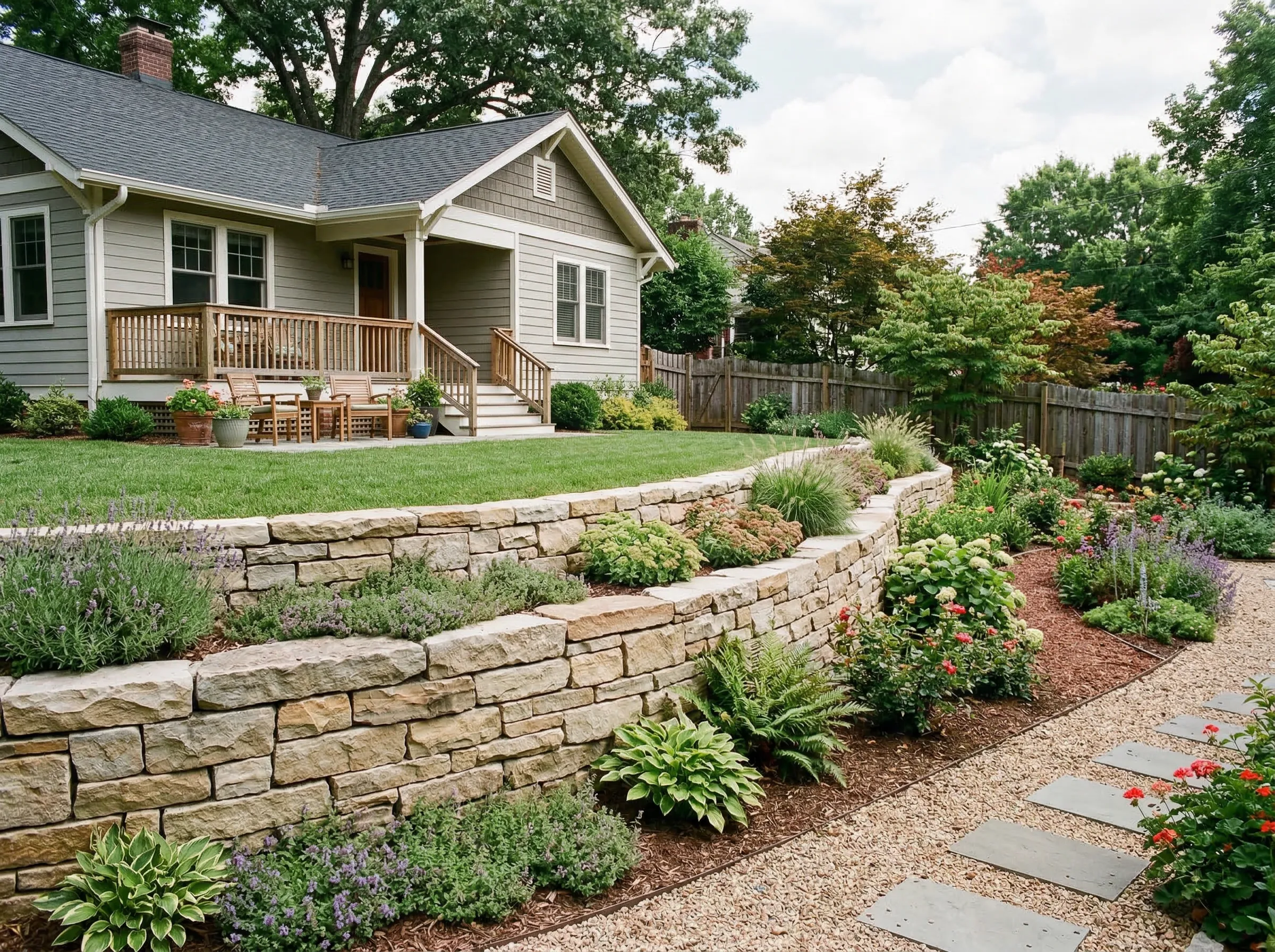 Hardscape Retaining Wall Installation in Cleveland Heights OH