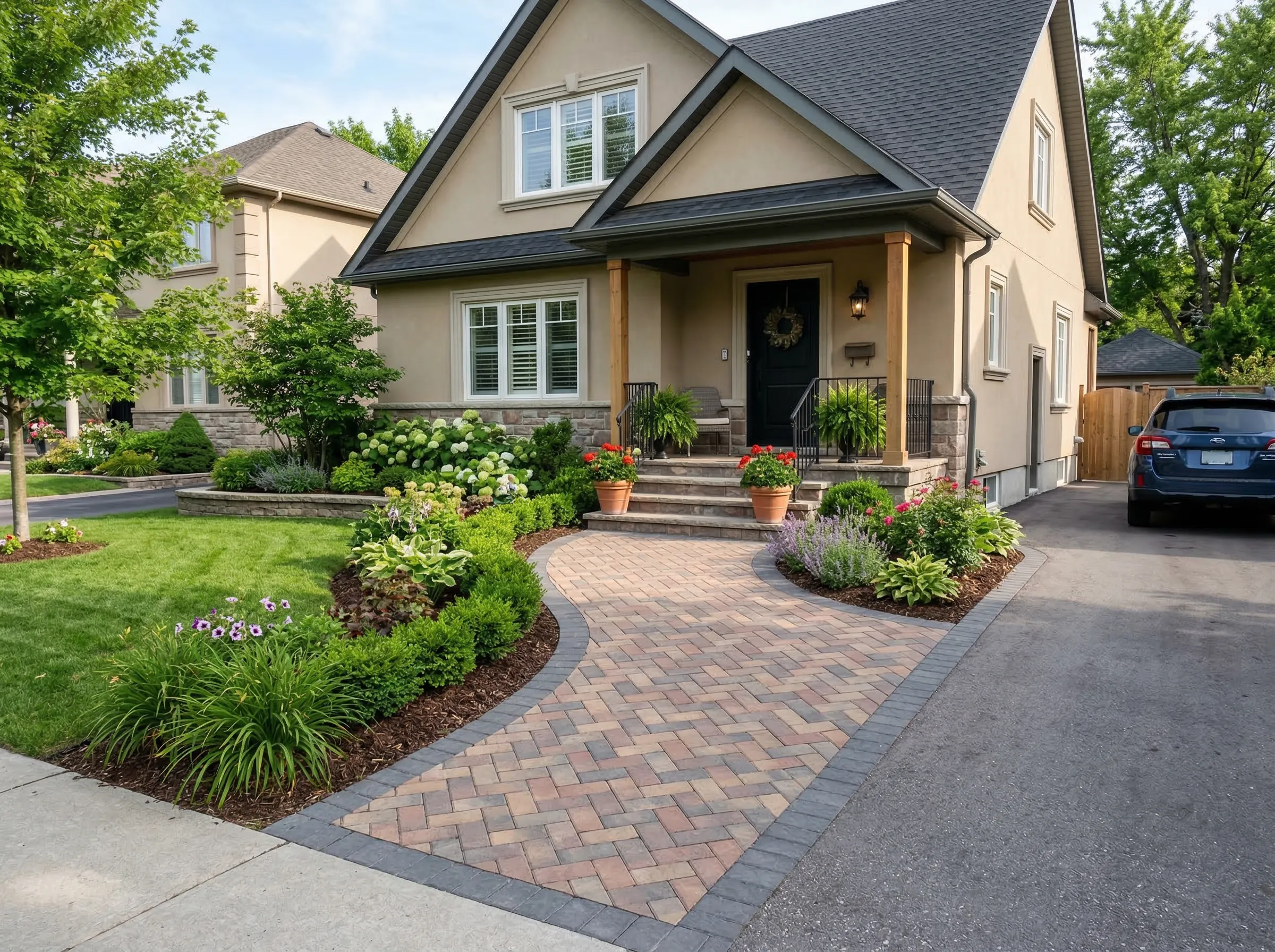 Residential paver pathway in Cleveland Heights OH