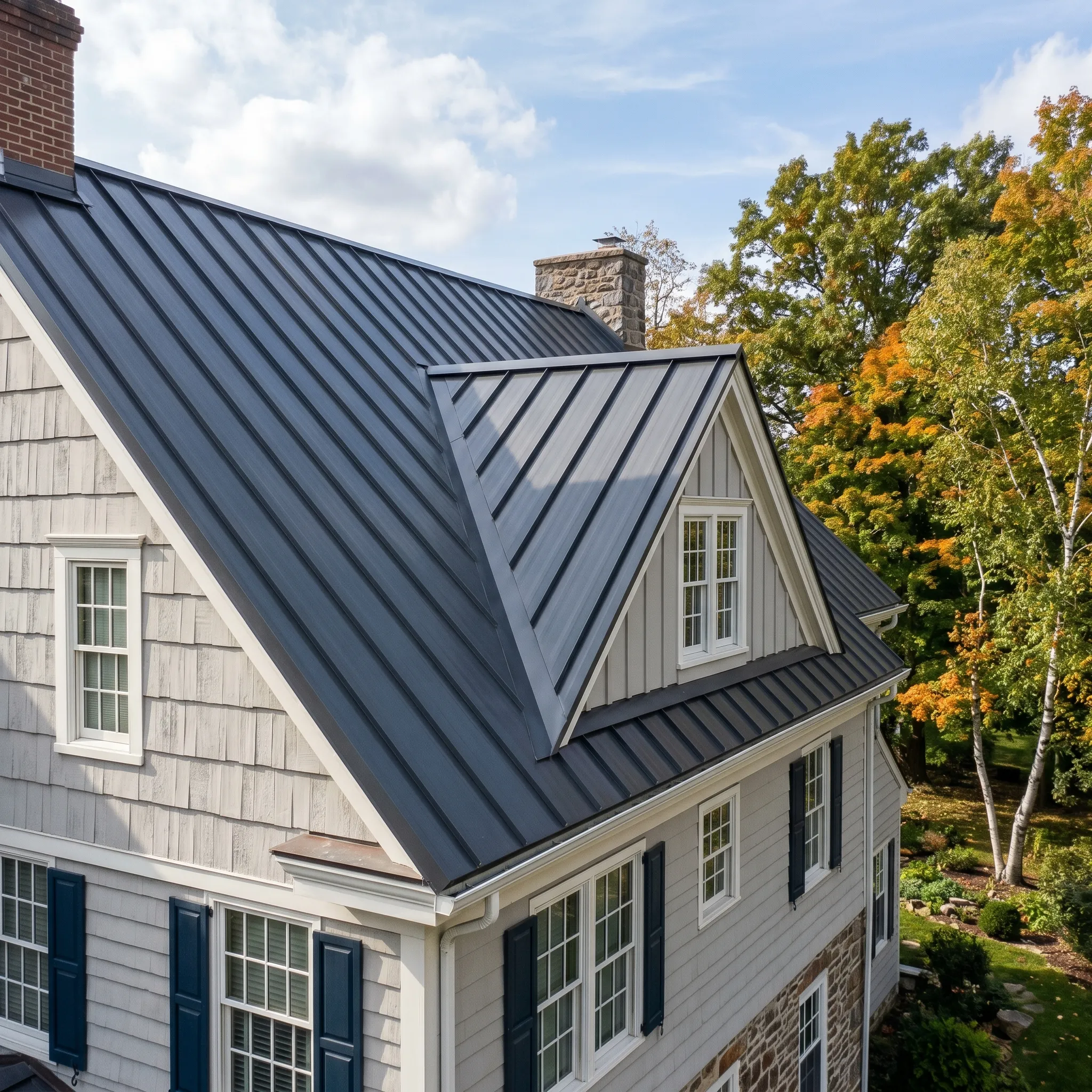 Metal roofing benefits shown on a Cleveland Heights, OH home
