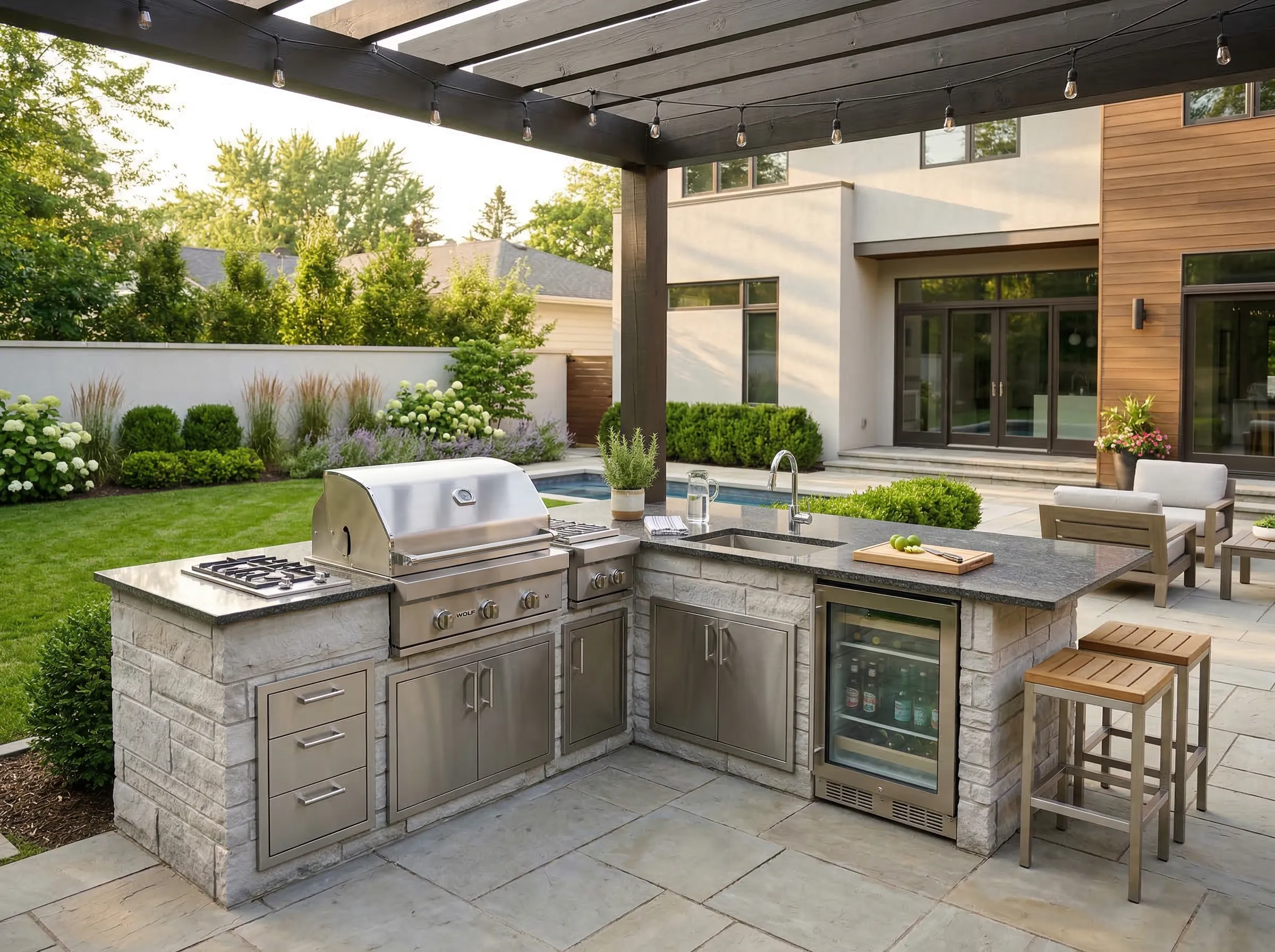 Residential outdoor kitchen project in Cleveland Heights OH