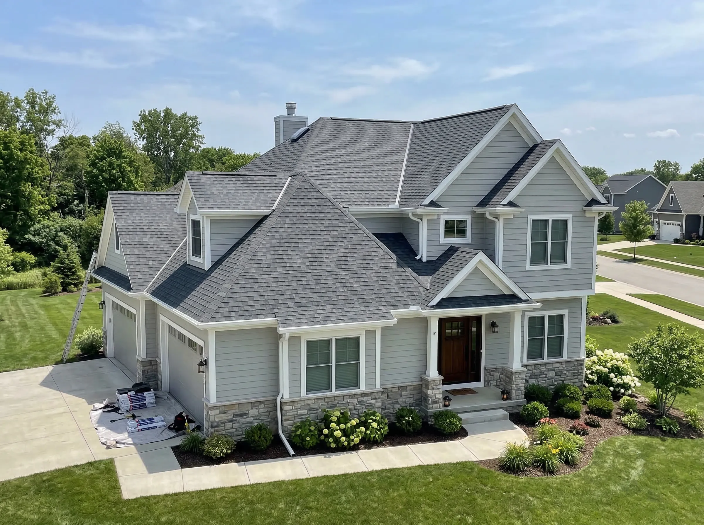 Full roof tear-off and replacement service for homes in Lake County, OH